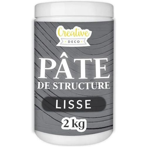Pte De Structure Creative Deco | Lisse 2kg Gris Fonc | Pte  Relief Pour Peinture Acrylique | Pte Texture | Effet 3d