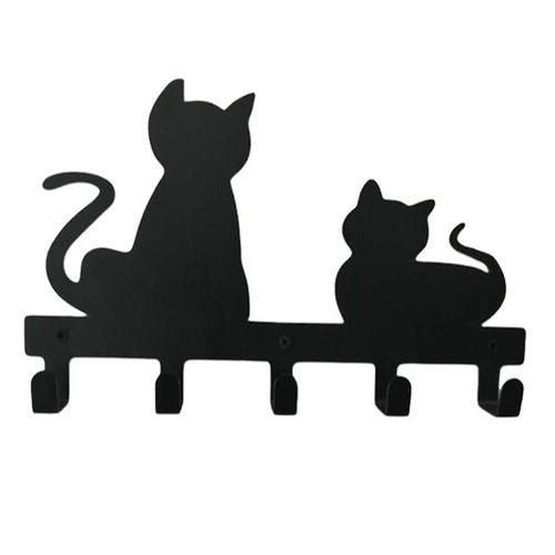 Patre Murale En Forme De Chat  Porte-Manteau lgant En Fer Pour Chapeaux, Cls Et Plus Encore  Parfait Pour Les Amoureux Des Chats Et La Dcoration Intrieure
