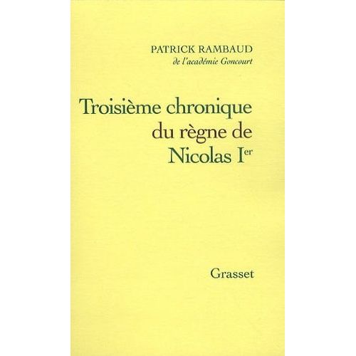 Troisime Chronique Du Rgne De Nicolas Ier    Format Grand Format 