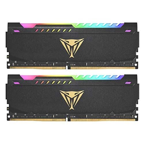 Patriot Memory Mmoire RAM Memory Viper Elite DDR4 3200 32GB (2x16Go) C16 Kit de Mmoire Haute Performance Eclairage LED RGB Noir