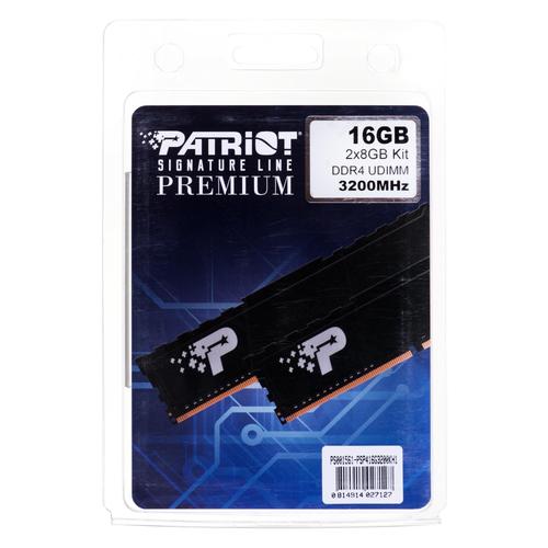 Patriot Memory Signature Series Kit de mmoire DDR4 3200 MHz PC4-25600 16 Go (2x16 Go) C22 - PSP416G3200KH1