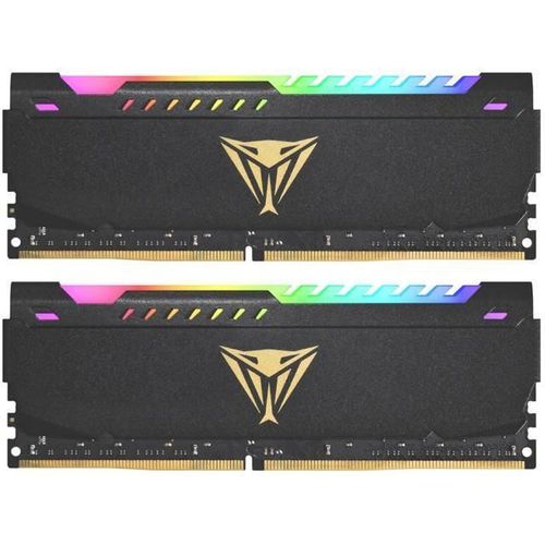 Patriot Viper Steel RGB 64GB DDR4 Kit 3200, CL18, (2x32GB) (1600 MHz, RAM DDR4, U-DIMM), Mmoire vive, Noir