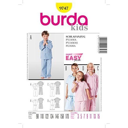 Patron Burda 9747 Kids Pyjama