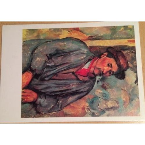 Paul Cezanne - Paysan En Blouse Bleue - 10x15cm - Carte Postale