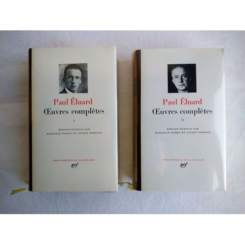 Paul luard - Oeuvres Compltes - Tomes 1 Et 2 - Bibliothque De La Pliade   de Paul luard 