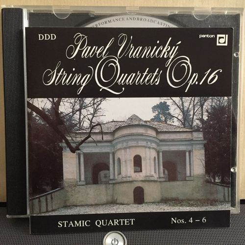Pavel Vranicky, String Quartets Op.16, 4,5 &6. Quatuor  Cordes. Stamic Quartet. Panton 1993 - 