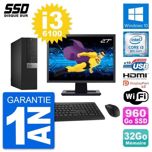 PC Dell 5040 SFF Ecran 27