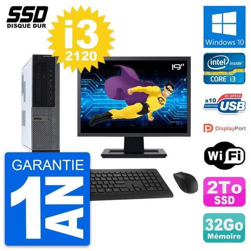PC Dell 990 DT Ecran 19