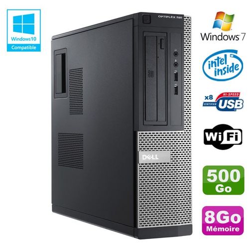 PC DELL Optiplex 390 DT G2020 DVD Ram 8Go DDR3 Disque 500Go Wifi HDMI Win 7