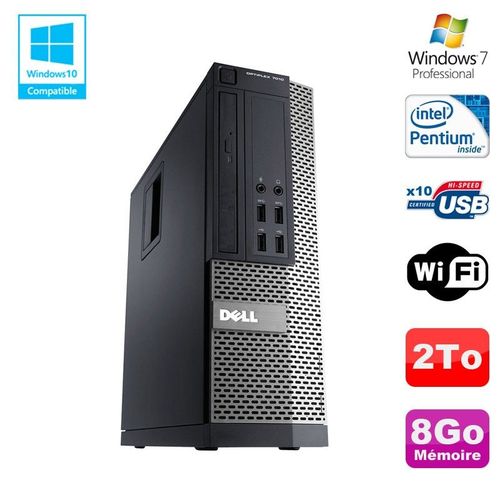 PC DELL Optiplex 7010 SFF G870 DVD Ram 8Go DDR3 Disque 2To Wifi Windows 7