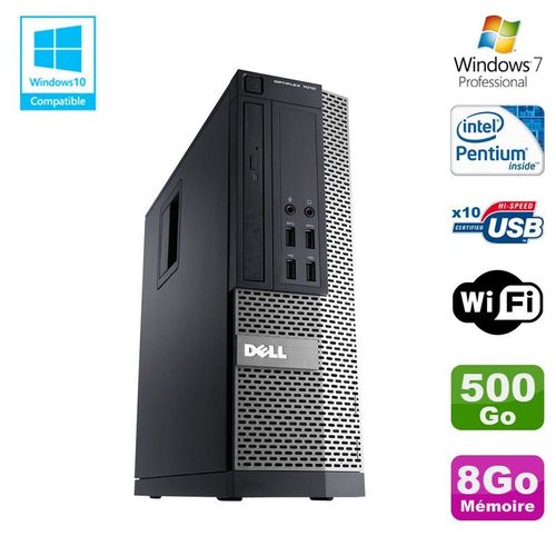 PC DELL Optiplex 7010 SFF G870 DVD Ram 8Go DDR3 Disque 500Go Wifi Windows 7
