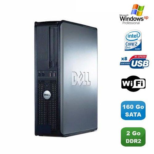 PC DELL Optiplex 760 DT Intel Core 2 Duo E8400 3Ghz 2Go DDR2 160Go WIFI XP Pro