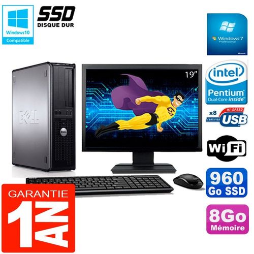 PC DELL Optiplex 780 DT Ecran 19