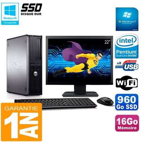 PC DELL Optiplex 780 DT Ecran 22