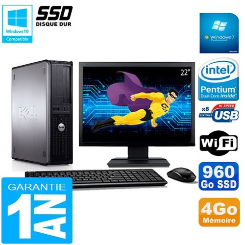 PC DELL Optiplex 780 DT Ecran 22