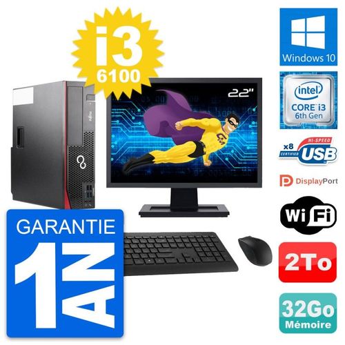 PC Fujitsu D556 DT Ecran 22