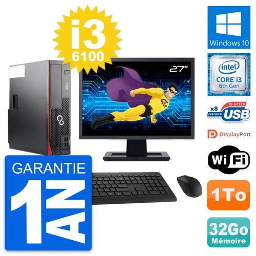 PC Fujitsu D556 DT Ecran 27