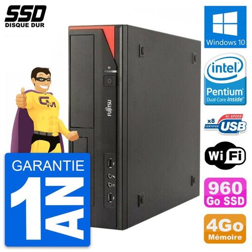 PC Fujitsu Esprimo E520 E85+ DT Intel G3220 RAM 4Go SSD 960Go Windows 10 Wifi