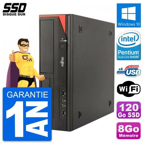 PC Fujitsu Esprimo E520 E85+ DT Intel G3220 RAM 8Go SSD 120Go Windows 10 Wifi
