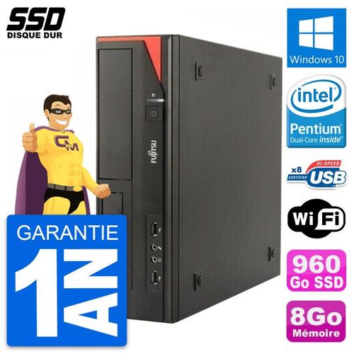 PC Fujitsu Esprimo E520 E85+ DT Intel G3220 RAM 8Go SSD 960Go Windows 10 Wifi