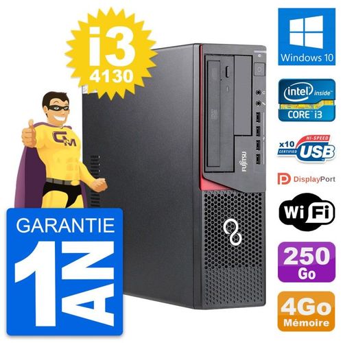 PC Fujitsu Esprimo E720 DT Intel i3-4130 RAM 4Go Disque 250Go Windows 10 Wifi