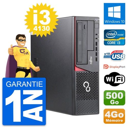 PC Fujitsu Esprimo E720 DT Intel i3-4130 RAM 4Go Disque 500Go Windows 10 Wifi