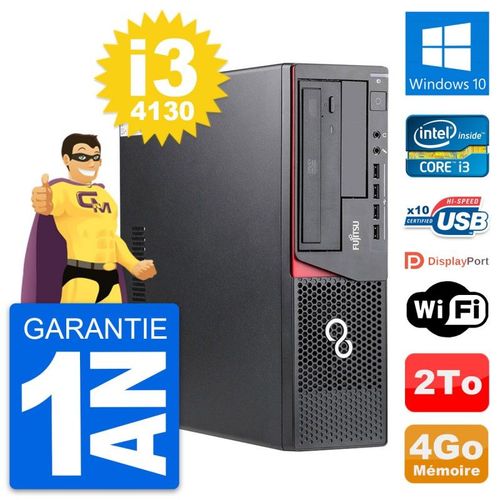 PC Fujitsu Esprimo E720 DT Intel i3-4130 RAM 4Go Disque Dur 2To Windows 10 Wifi