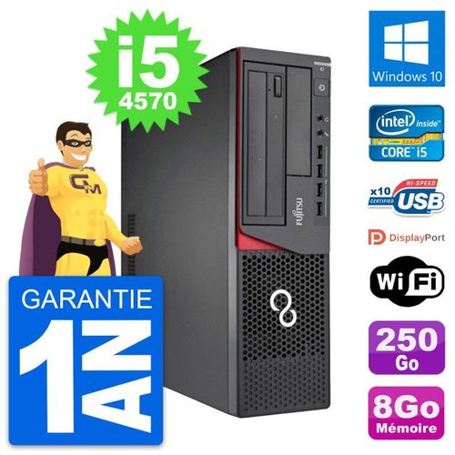 PC Fujitsu Esprimo E720 DT Intel i5-4570 RAM 8Go Disque 250Go Windows 10 Wifi