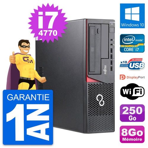 PC Fujitsu Esprimo E720 DT Intel i7-4770 RAM 8Go Disque 250Go Windows 10 Wifi