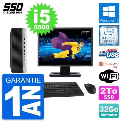 PC HP ProDesk 600 G3 SFF Ecran 27