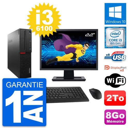 PC Lenovo M800 SFF Ecran 22