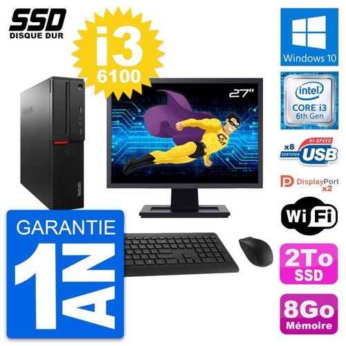 PC Lenovo M800 SFF Ecran 27