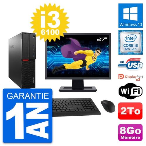 PC Lenovo M800 SFF Ecran 27
