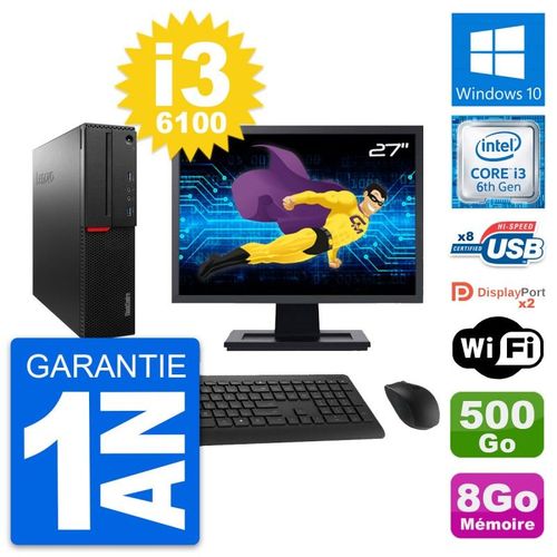 PC Lenovo M800 SFF Ecran 27