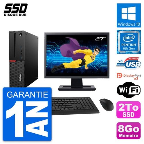 PC Lenovo M800 SFF Ecran 27