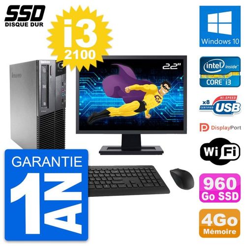 PC Lenovo M81 SFF Ecran 22