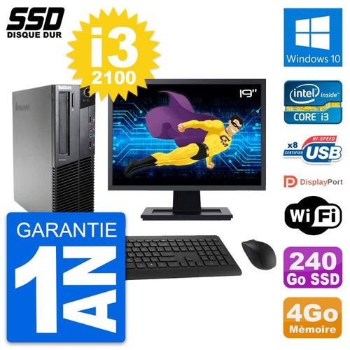 PC Lenovo M82 SFF Ecran 19