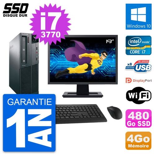 PC Lenovo M82 SFF Ecran 19