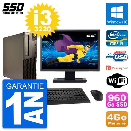 PC Lenovo M82 SFF Ecran 22