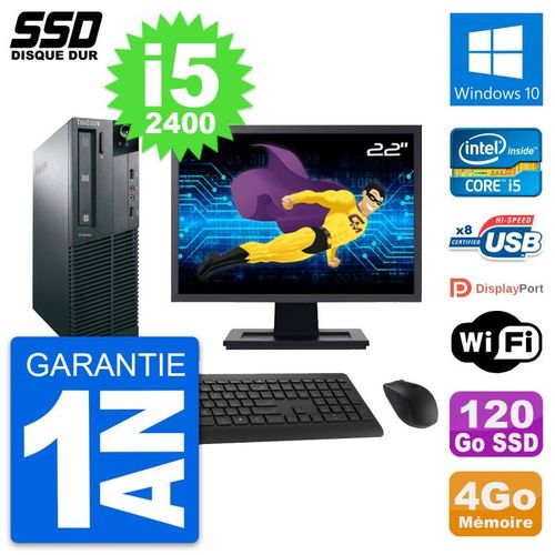 PC Lenovo M82 SFF Ecran 22