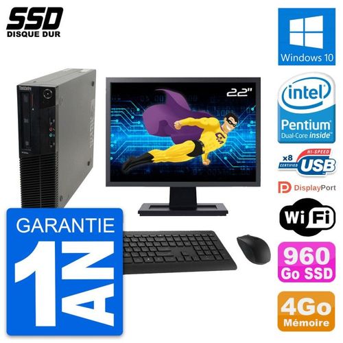 PC Lenovo M82 SFF Ecran 22