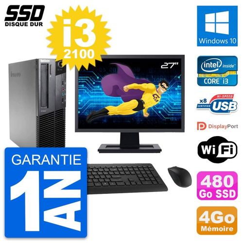 PC Lenovo M82 SFF Ecran 27
