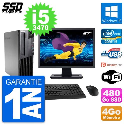 PC Lenovo M82 SFF Ecran 27