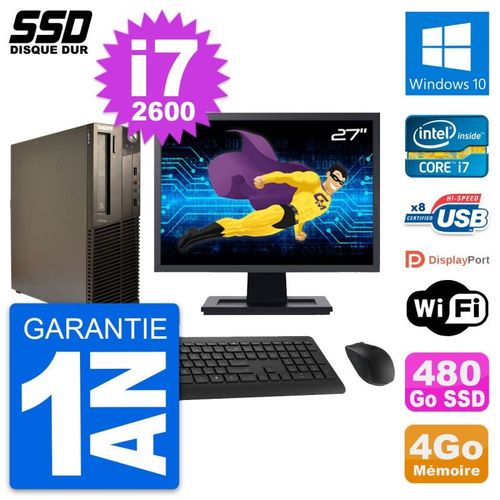 PC Lenovo M82 SFF Ecran 27