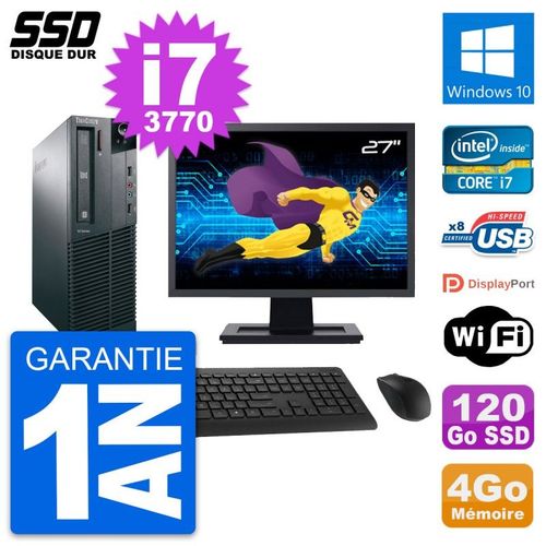 PC Lenovo M82 SFF Ecran 27