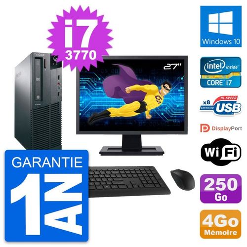 PC Lenovo M82 SFF Ecran 27