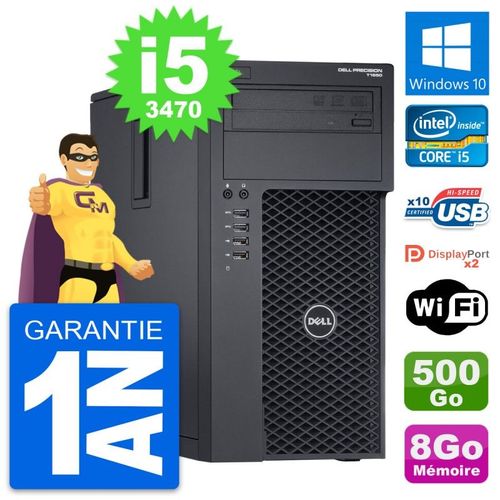 PC Tour Dell Precision T1650 Intel i5-3470 RAM 8Go Disque 500Go Windows 10 Wifi