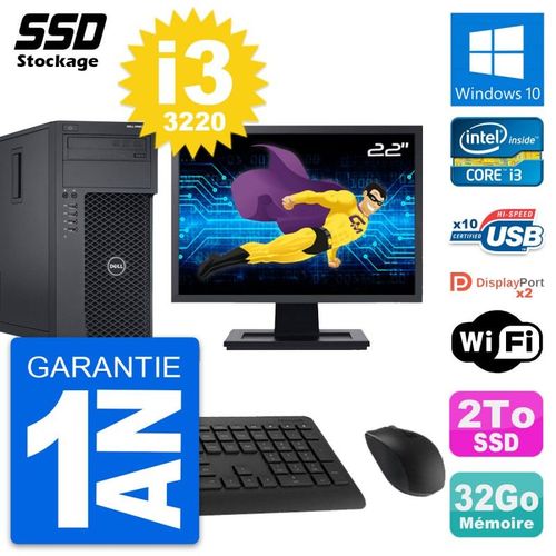 PC Tour Dell T1650 Ecran 22