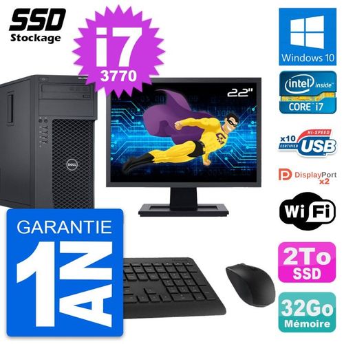 PC Tour Dell T1650 Ecran 22