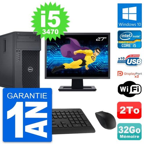 PC Tour Dell T1650 Ecran 27